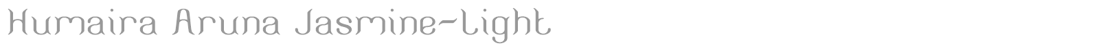 Humaira Aruna Jasmine font preview